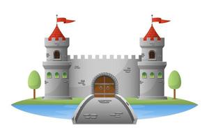 Medieval castle vector design illustration isolated on white background