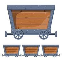 Mine cart vector design illustration isolated on white background