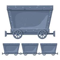 Mine cart vector design illustration isolated on white background