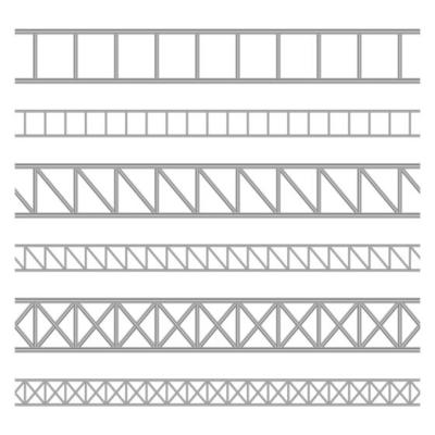 Steel truss girder vector design illustration isolated on white background