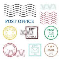Ilustración de diseño de vector de marca de oficina de correos aislado sobre fondo blanco