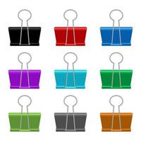 Paper binder clip vector design illustration isolated on white background