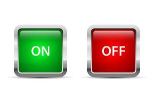 On and off button vector design illustration isolated on white background
