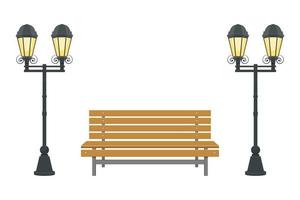 Park bench vector design illustration isolated on white background