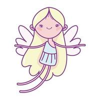 happy valentines day, cupid with wings cartoon character vector