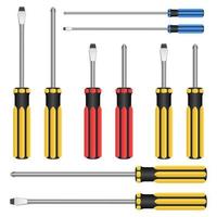 Screwdriver set vector design illustration isolated on white background