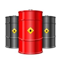Ilustración de diseño de vector de barril de aceite aislado sobre fondo blanco