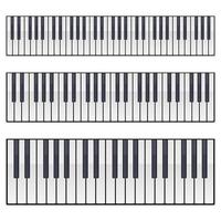 Piano keyboard vector design illustration isolated on white background