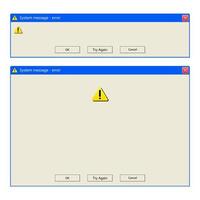 Ilustración de diseño de vector de mensaje de Windows aislado sobre fondo blanco