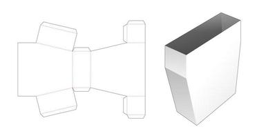 plantilla troquelada caja de papelería vector