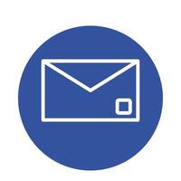 correo envolvente enviar icono de estilo de bloque vector