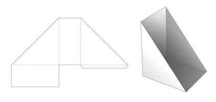 Triangular shaped shelf book die cut template vector