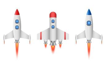 Rocket spaceship vector design illustration isolated on white background