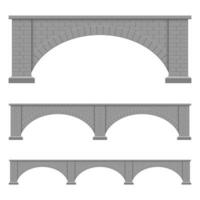 Stone bridge vector design illustration isolated on white background