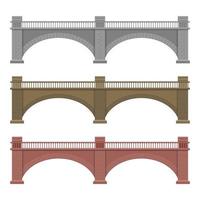 Stone bridge vector design illustration isolated on white background