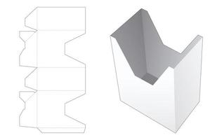 plantilla troquelada caja en forma de u vector