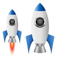 Rocket spaceship vector design illustration isolated on white background