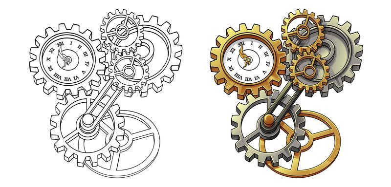 Machine cartoon coloring page for kids