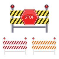 Stop barrier vector design illustration isolated on white background