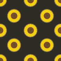 Sunflower seamless pattern vector design illustration