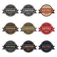 Vintage labels vector design illustration isolated on white background