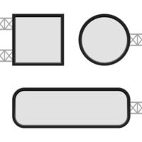 Ilustración de diseño de vector de plantilla de caja de luz aislada sobre fondo blanco