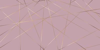 Elegant gold and pink low poly banner design vector
