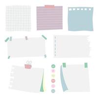 Paper torn page notes vector