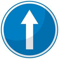 Blue traffic sign on white background vector