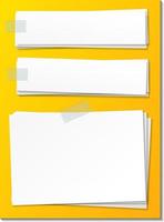 Set of empty sticky note paper template vector