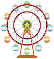 Ferris wheel colorful isolated on white background vector