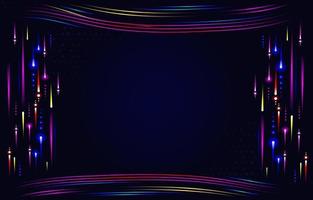 Dark Background with Neon Details vector