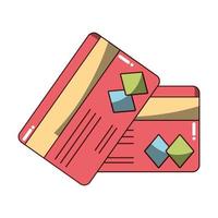 Dinero tarjetas bancarias financieras negocios icono de crédito sombra de diseño aislado