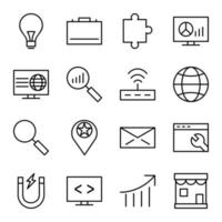 Icon Set Of Search Engine Optimization For Personal And Commercial Use... vector