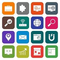 Icon Set Of Search Engine Optimization For Personal And Commercial Use... vector