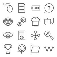 Icon Set Of Search Engine Optimization For Personal And Commercial Use... vector