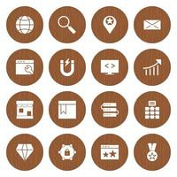 conjunto de iconos de optimización de motores de búsqueda para uso personal y comercial ... vector