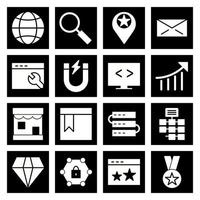 Icon Set Of Search Engine Optimization For Personal And Commercial Use... vector