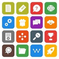 Icon Set Of Search Engine Optimization For Personal And Commercial Use... vector