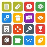 Icon Set Of Search Engine Optimization For Personal And Commercial Use... vector