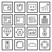 Icon Set Of Search Engine Optimization For Personal And Commercial Use... vector