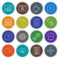 Icon Set Of Search Engine Optimization For Personal And Commercial Use... vector