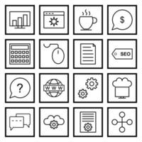 Icon Set Of Search Engine Optimization For Personal And Commercial Use... vector