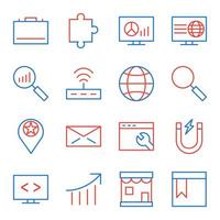 Icon Set Of Search Engine Optimization For Personal And Commercial Use... vector