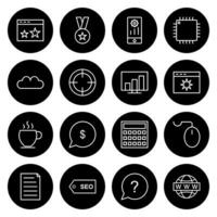 Icon Set Of Search Engine Optimization For Personal And Commercial Use... vector