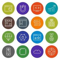 Icon Set Of Search Engine Optimization For Personal And Commercial Use... vector