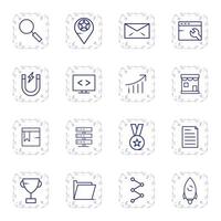 Icon Set Of Search Engine Optimization For Personal And Commercial Use... vector