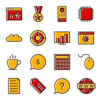 Icon Set Of Search Engine Optimization For Personal And Commercial Use... vector