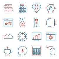 Icon Set Of Search Engine Optimization For Personal And Commercial Use... vector