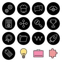 Icon Set Of Search Engine Optimization For Personal And Commercial Use... vector